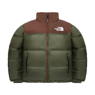 TNF 1996 ECO Detachable Hood Puffer Jacket Khaki Unisex NJ1DQ75G