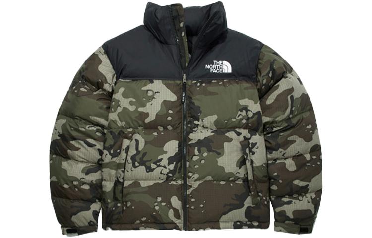 The North Face 1996 Eco Nuptse Camo Colorblock Packable Puffer Jacket Unisex Beige NJ1DM62H