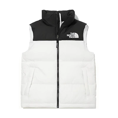 TNF 1996 Eco Nuptse Retro Colorblock Down Vest Unisex White NV1DM53B