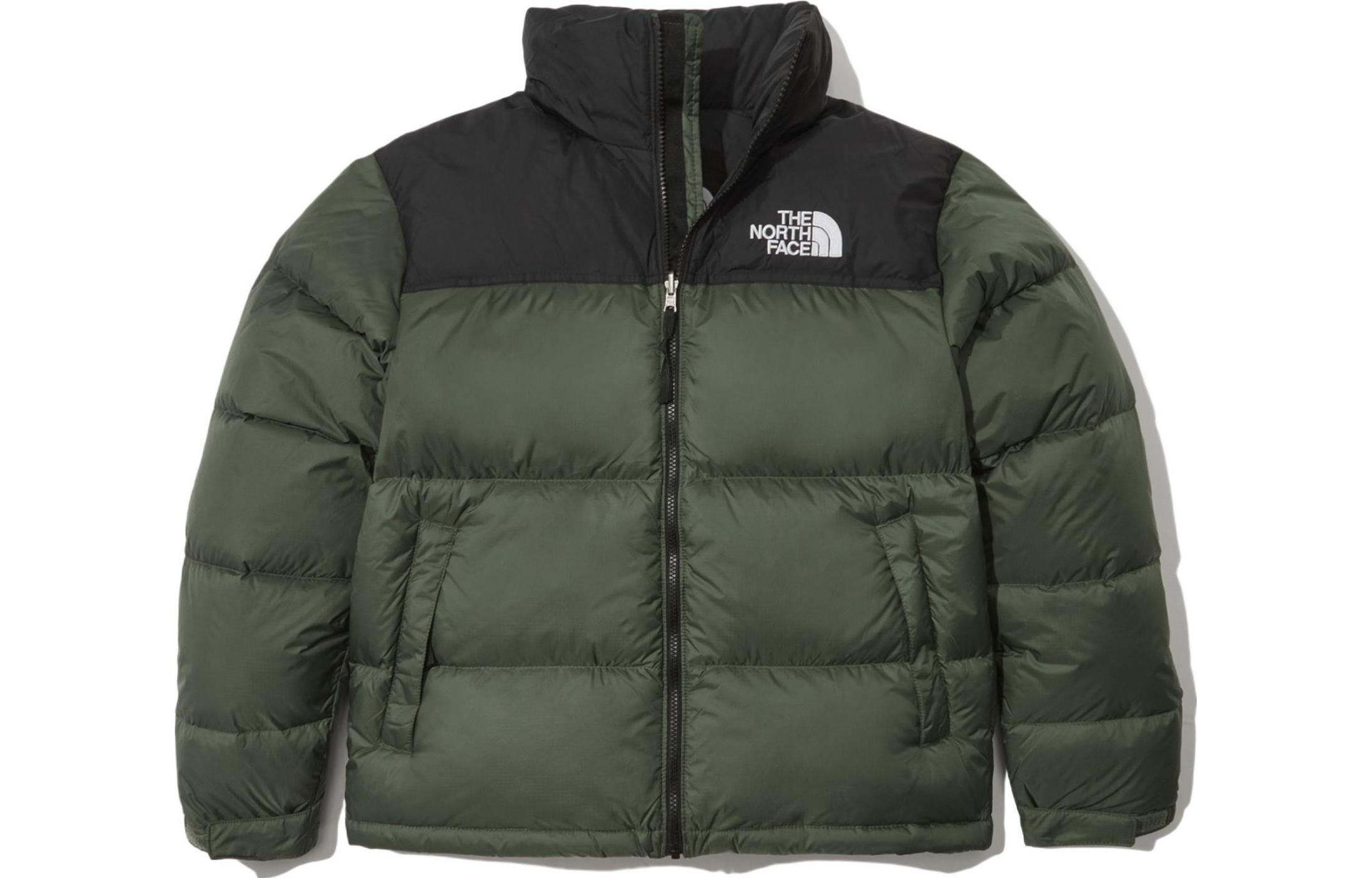 TNF 1996 Green Embroidered Puffer Jacket Unisex Zip-Up NJ1DN90C