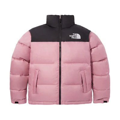TNF 1996 Logo Embroidered Pink Down Hoodie Jacket for Men NJ1DQ10C