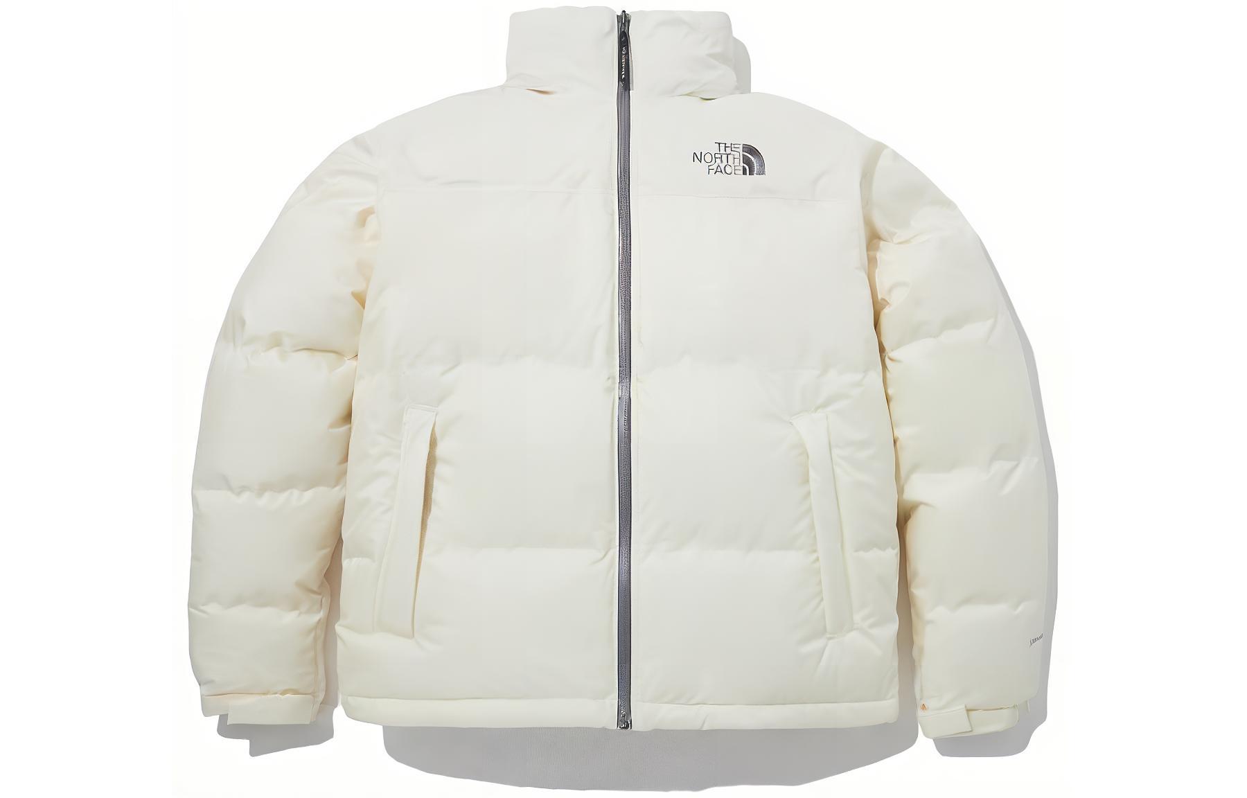 TNF 1996 Logo Zip Puffer Jacket Cream White NJ1DP69D