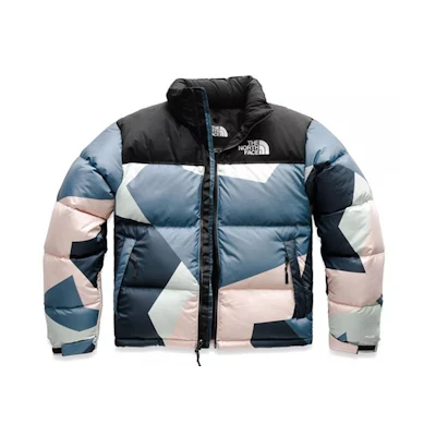 TNF 1996 Nupste Geometric Colorblock 700 Fill Down Jacket Black NF0A3MIX9QU