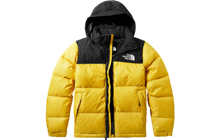 TNF 1996 Nuptse Colorblock Packable 700-Fill Jacket Unisex Yellow 4NCH-70M