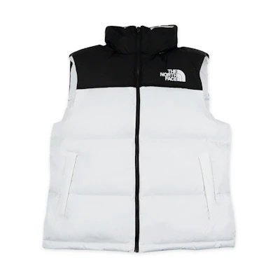 TNF 1996 Nuptse Logo Hooded Down Vest White NF0A3JQQ-QLI