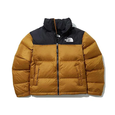 TNF 1996 Nuptse Logo Puffer Down Jacket Unisex - Dark Gold NJ1DL50C