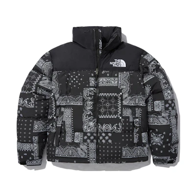 TNF 1996 Nuptse Printed Puffer Jacket Black Winter Wear NJ1DN76F