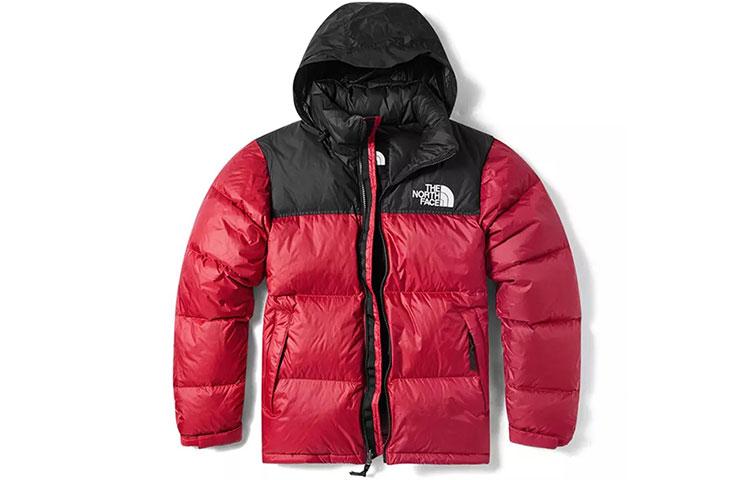 TNF 1996 Nuptse Red Puffer Jacket Windproof Waterproof Unisex Winterwear NF0A4NCH-682