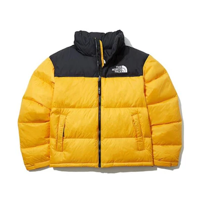 TNF 1996 Nuptse Retro Colorblock Puffer Jacket Yellow Unisex NJ1DL50F