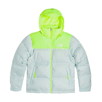 TNF 1996 Retro Nuptse 700-Fill Down Hooded Jacket Gray Green NF0A3C8D-TK1