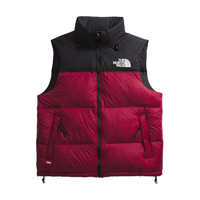 TNF 1996 Retro Nuptse Colorblock Down Vest Red Mens NF0A3JQQ-5BO