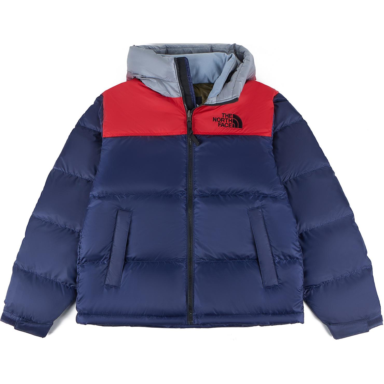 TNF 1996 Retro Nuptse Down Jacket Navy Unisex Hooded Zip Long Sleeve NI1DN60F