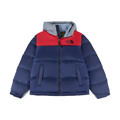 TNF 1996 Retro Nuptse Down Jacket Navy Unisex Hooded Zip Long Sleeve NI1DN60F
