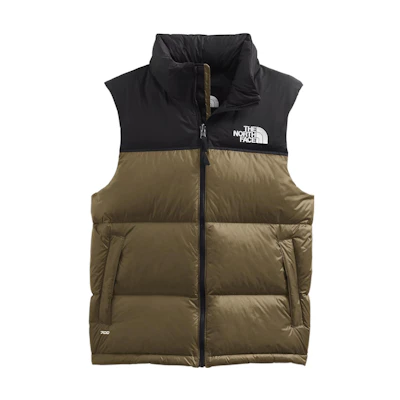 TNF 1996 Retro Nuptse Down Vest Olive 700 Fill NF0A3JQQ-37U