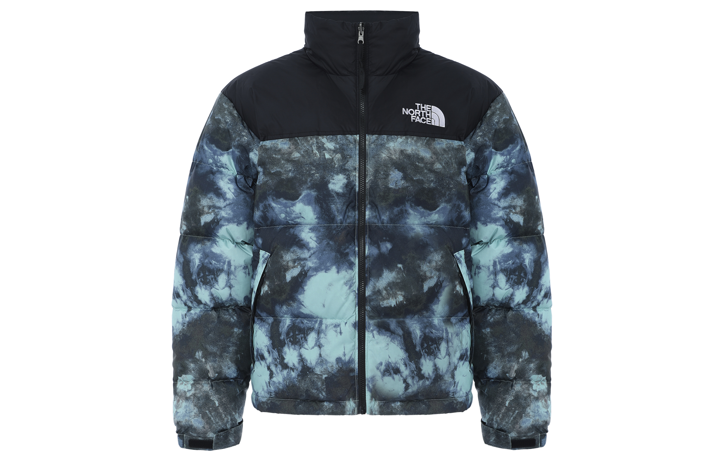 TNF 1996 Retro Nuptse Ice Dye Logo Blue Puffer Jacket Winter NF0A5IX4-957