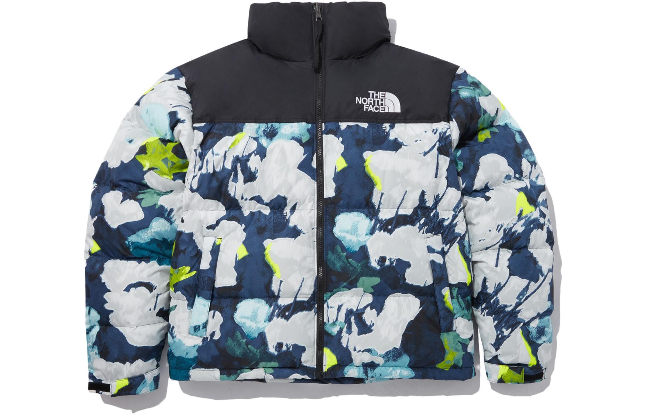 TNF 1996 Retro Nuptse Jacket Camo Print Unisex Down Jacket Floral NJ1DP01A