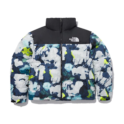 TNF 1996 Retro Nuptse Jacket Camo Print Unisex Down Jacket Floral NJ1DP01A