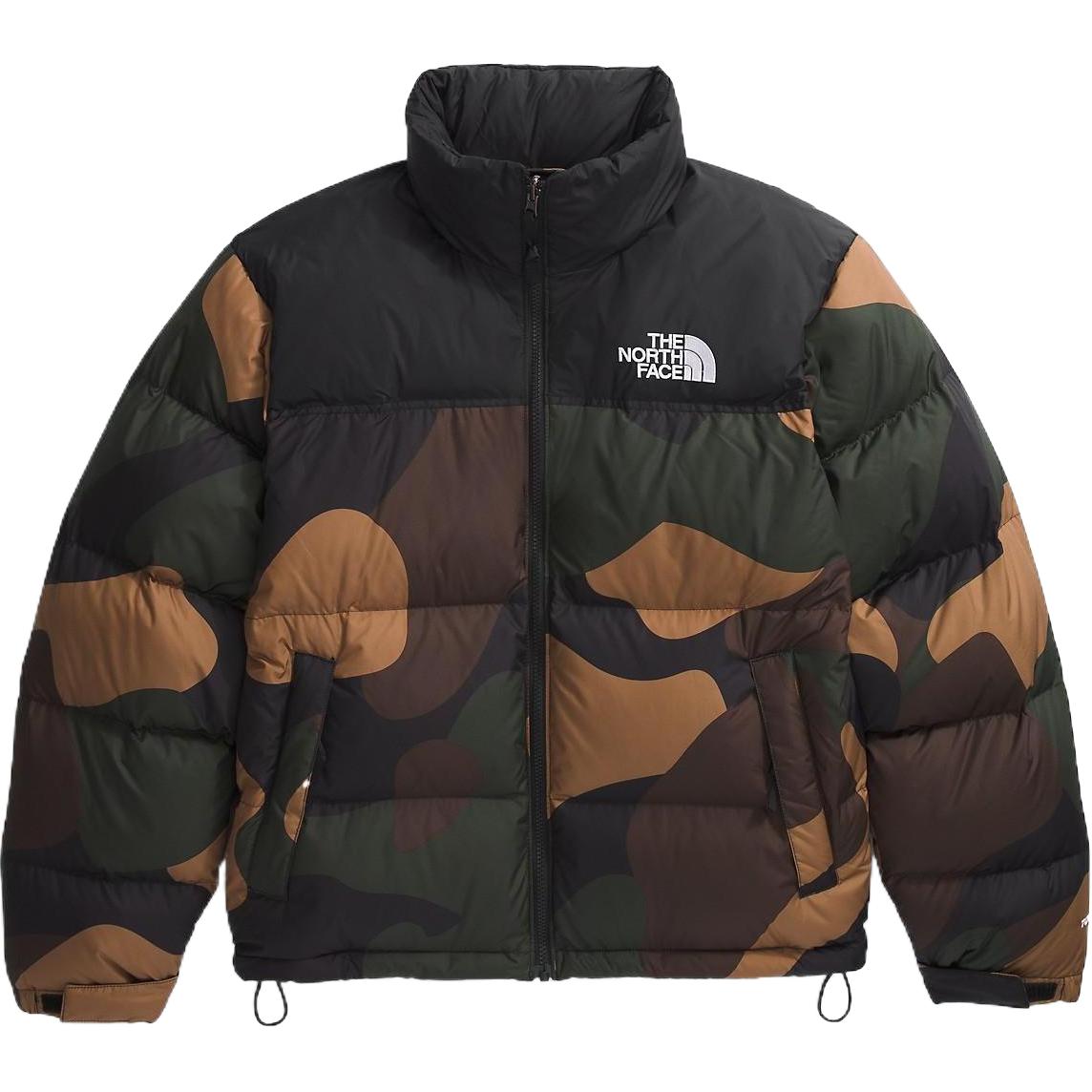 The North Face 1996 Retro Nuptse Jacket Camo Zip Long Sleeve Black Camo NF0A3C8D-7GI