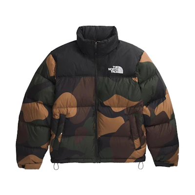 TNF 1996 Retro Nuptse Jacket Camo Zip Long Sleeve Black Camo NF0A3C8D-7GI