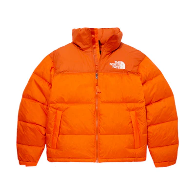 TNF 1996 Retro Nuptse Jacket Orange Warm Puffer Down Coat. NJ1DM58A