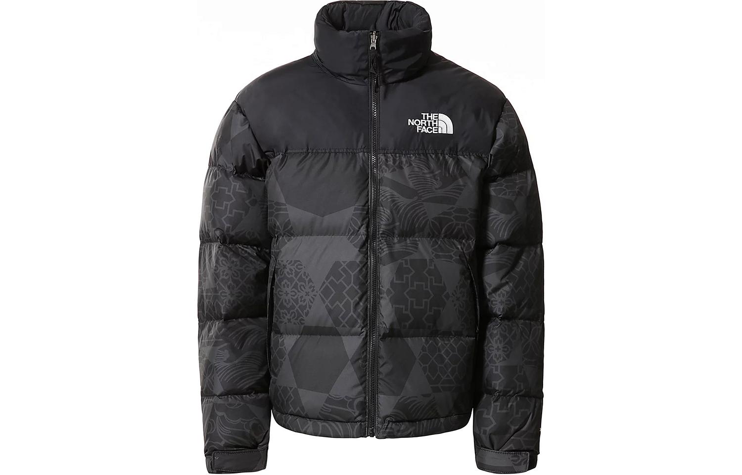 The North Face 1996 Retro Nuptse Paper Cut Print Hooded Down Jacket Black NF0A5IX4-3H3