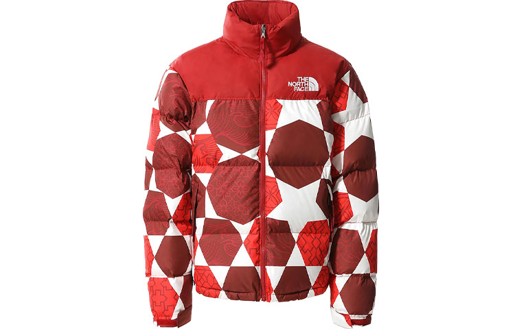 TNF 1996 Retro Nuptse Red Paper-Cut Print Down Jacket Unisex NF0A5IX4-3H2