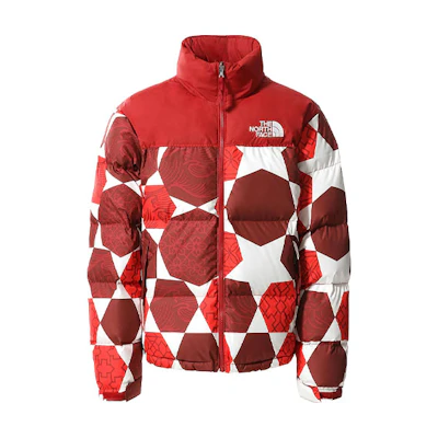 TNF 1996 Retro Nuptse Red Paper-Cut Print Down Jacket Unisex NF0A5IX4-3H2