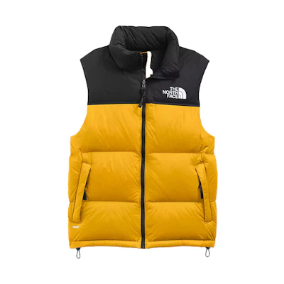 TNF 1996 Retro Nuptse Yellow Down Vest Water-Resistant Warm NF0A3JQQ-H9D
