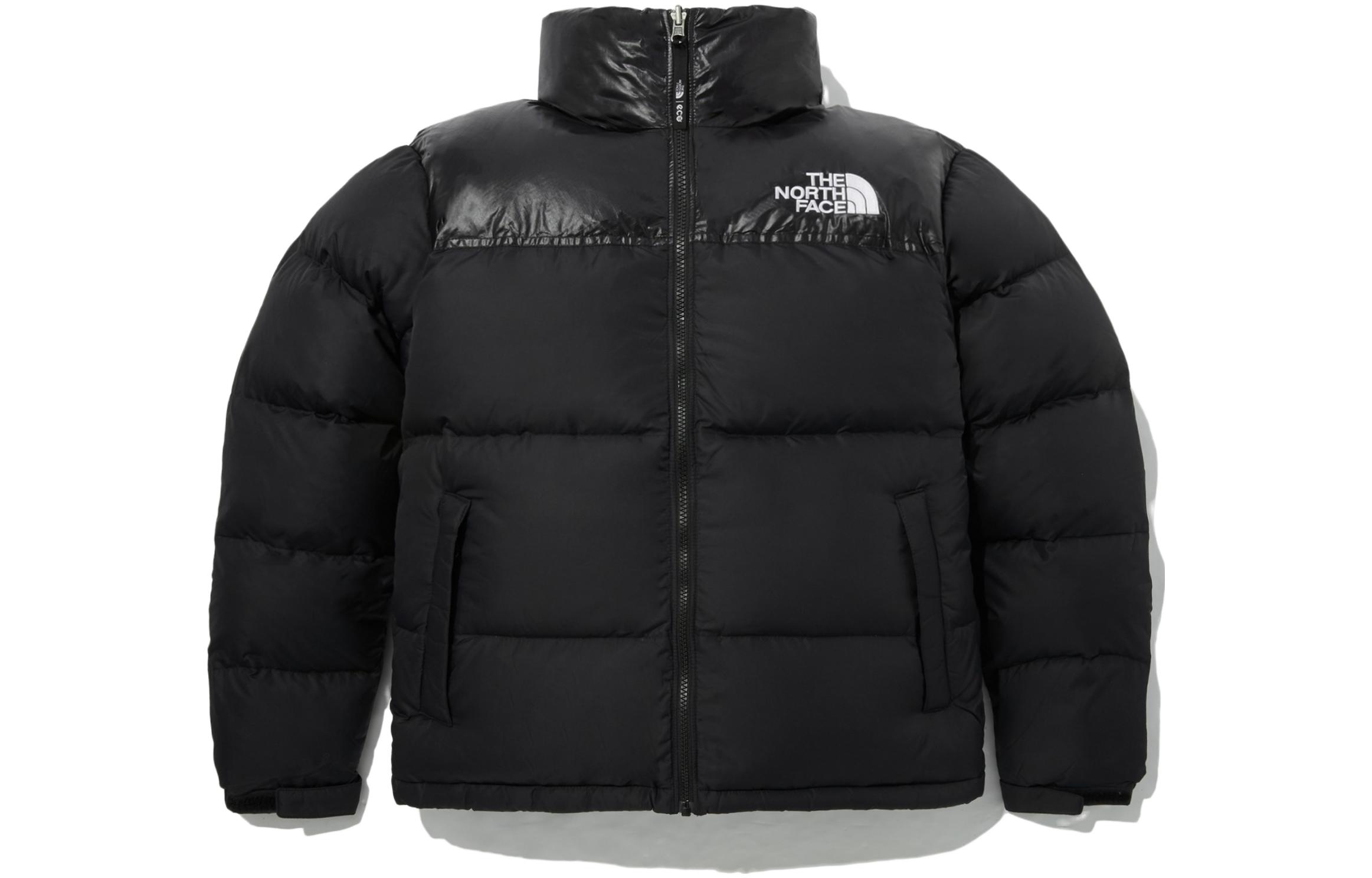 The North Face 1996 Series Logo Patch Zip Puffer Jacket Black NJ1DP74A