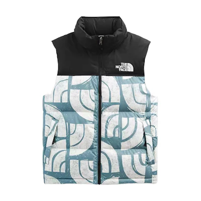 TNF 1996 Tie-Dye Blue Down Jacket with Small Logo NF0A5IX5-537