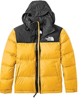 The North Face 1996 Yellow Colorblock Hooded Down Jacket Unisex Waterproof NF0A496S-70M The North Face 1996 Yellow Colorblock Hooded Down Jacket Unisex Waterproof NF0A496S-70M