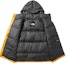 Shop The North Face 1996 黃色拼色連帽羽絨外套 男女防水款式 NF0A496S-70M