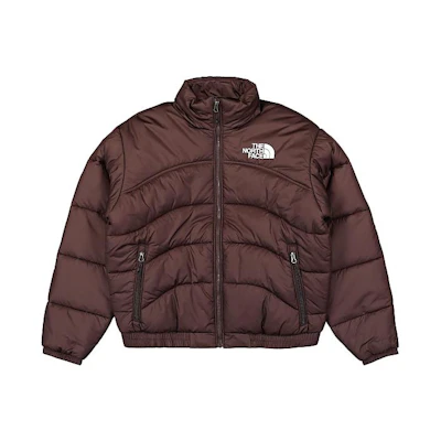 TNF 2000 Letter Print Stand Collar Zip Jacket Brown NF0A7URE-I0I
