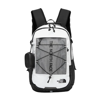 TNF 25L Hiking Backpack Nylon White/Black Unisex Outdoor Bag NM2DQ04K