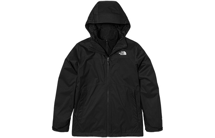 TNF 3-in-1 Black Waterproof Windproof Jacket with Fleece Liner NF0A7WAJ-JK3