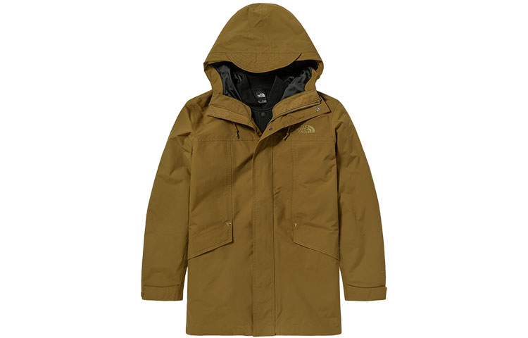 TNF 3-in-1 Brown Waterproof Insulated Jacket with Hood NF0A4U8N-173