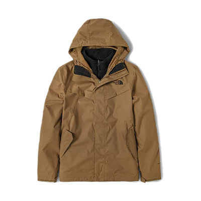 TNF 3-in-1 Detachable Fleece Hooded Jacket Khaki NF0A4U7X-6NA
