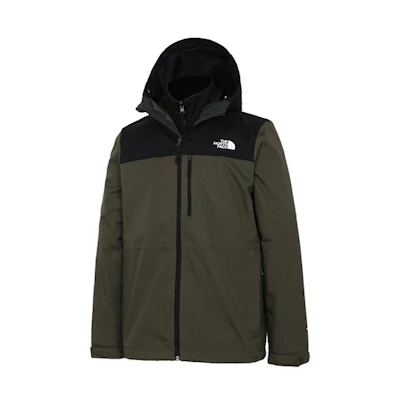 TNF 3-in-1 Outdoor Waterproof Breathable Jacket Grey Green NF0A4R2H-35P