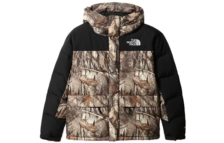 THE NORTH FACE 550-Fill Brown Down Hooded Winter Jacket with Leaf Pattern NF0A4QYX-047 圖 2