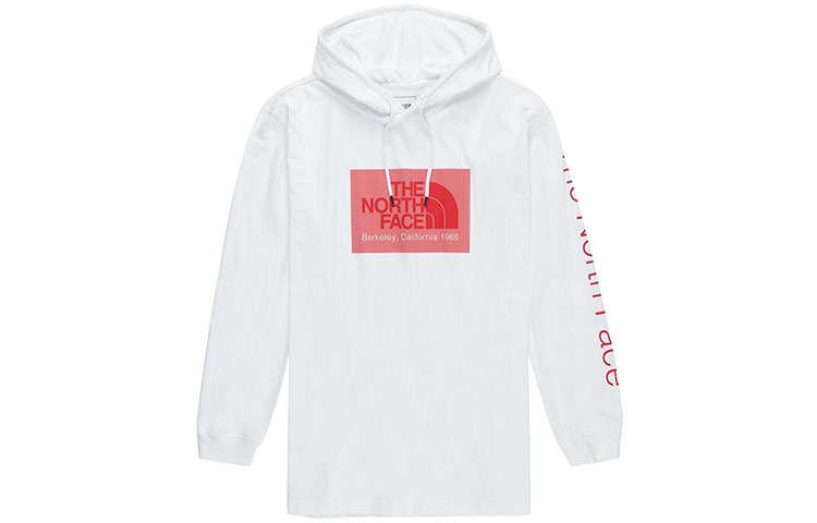 TNF 66 California Big Logo Hoodie Casual Sweatshirt White NF0A4A9K-PF3