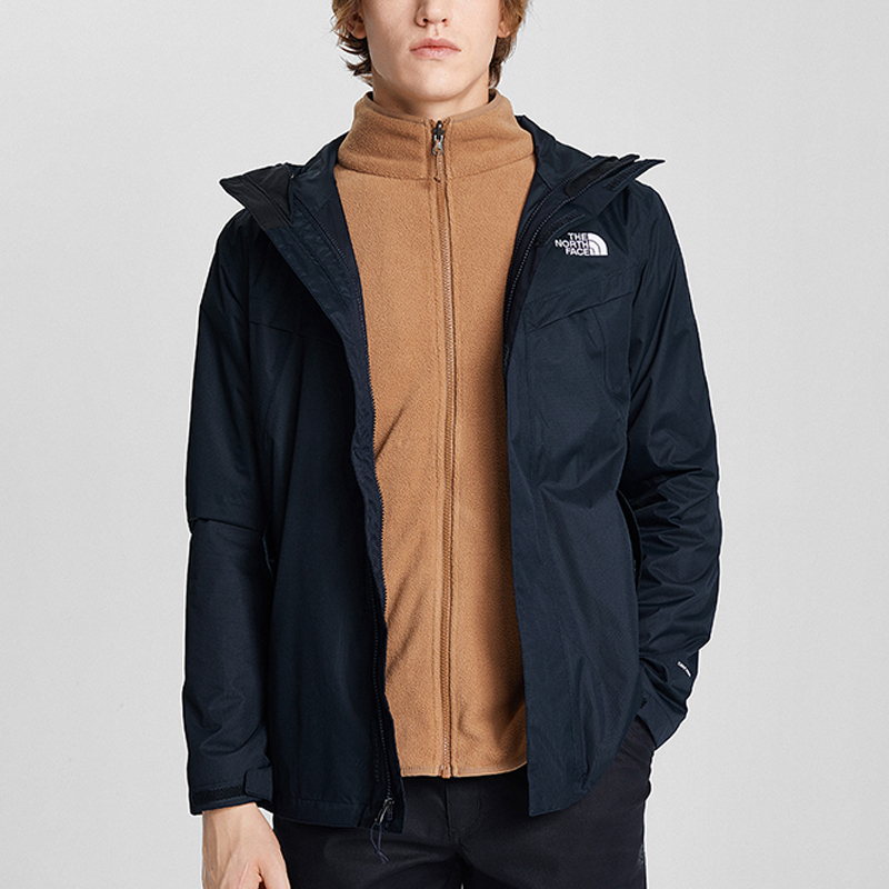 TNF  3-in-1 Hooded Waterproof Hiking Jacket Blue/Khaki. NF0A4U7X-X9V 圖 4