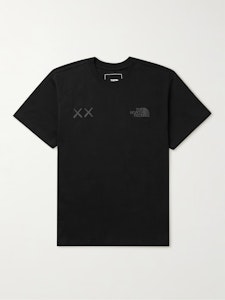 The North Face + XX KAWS Baju-T Kapas dengan Sulaman Logo Buy The North Face + XX KAWS Baju-T Kapas dengan Sulaman Logo