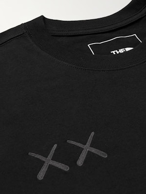 The North Face + XX KAWS Logo-embroidered Cotton-jersey T-shirt Lookbook The North Face + XX KAWS Logo-embroidered Cotton-jersey T-shirt