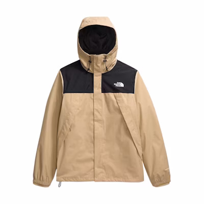 TNF Antora Triclimate® Logo Colorblock Hooded Jacket - Khaki. NF0A7UJP-QV2