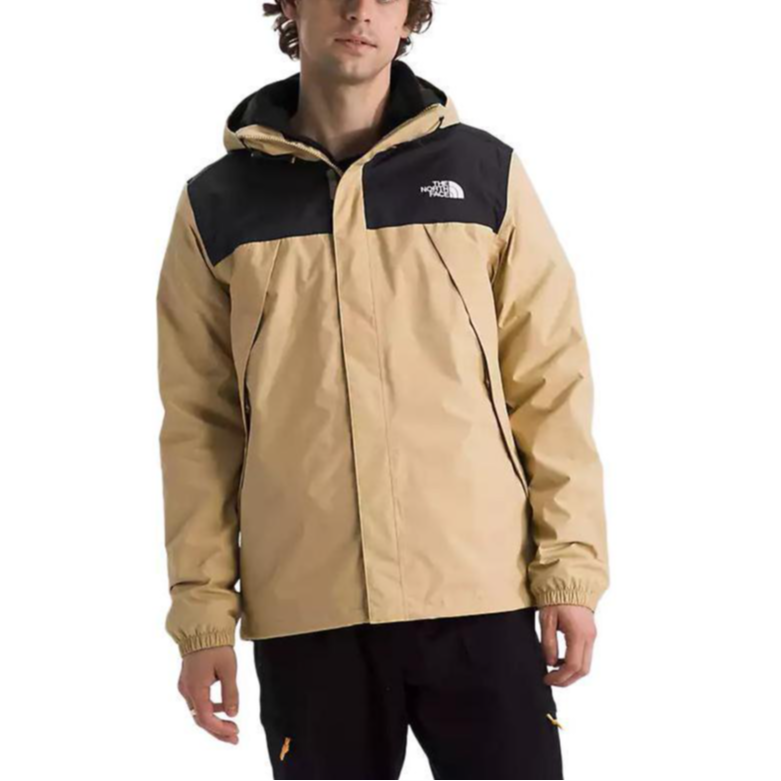 Shop The North Face Antora 三合一拼色連帽夾克 - 卡其色 NF0A7UJP-QV2