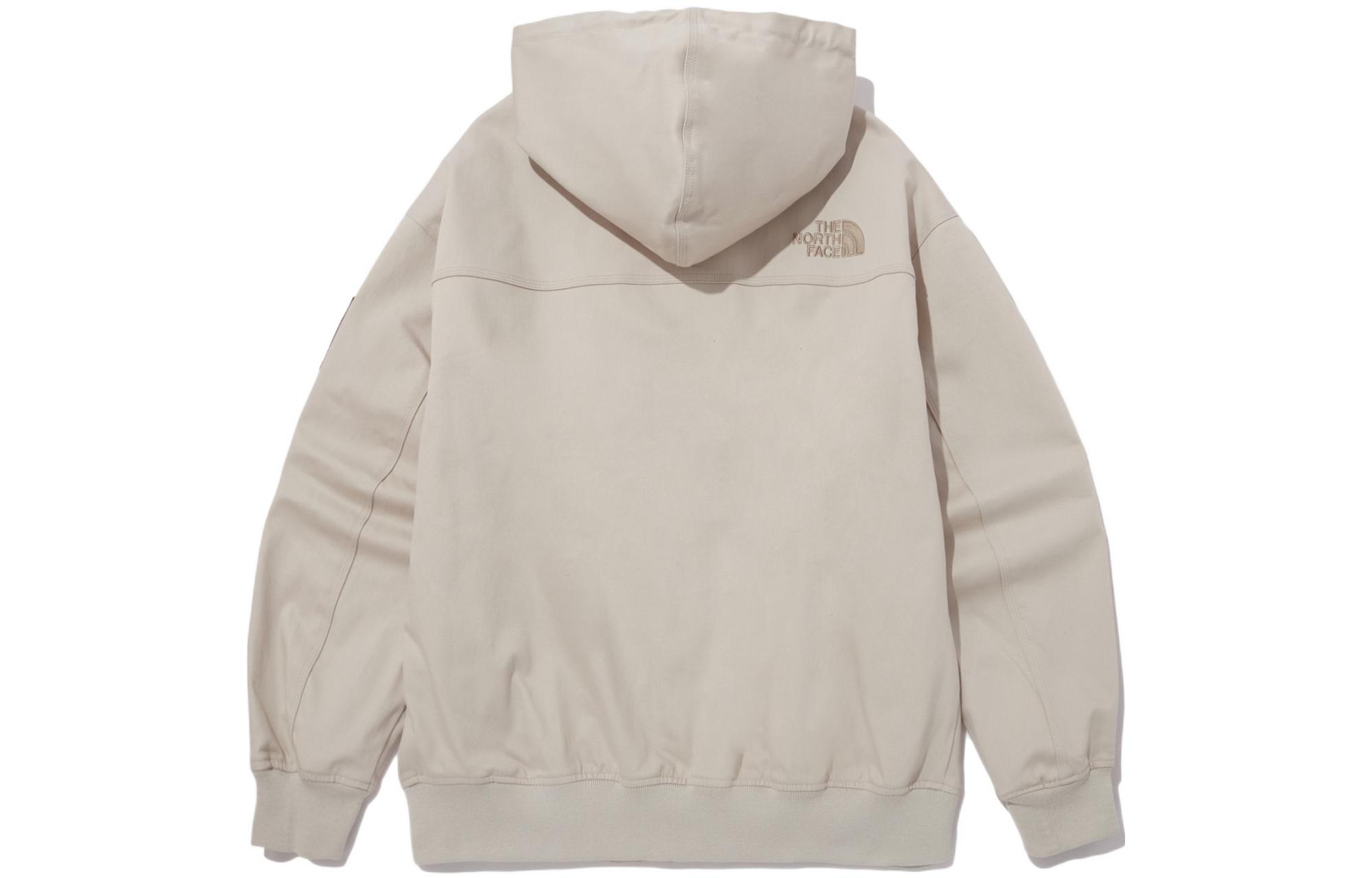 TNF  Beige Hoodie Jacket with Solid Logo Graphic. NJ3BP04L 圖 3