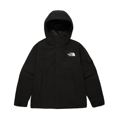 THE NORTH FACE Black Logo Hoodie Jacket Casual Camping Outerwear NJ3BM55A