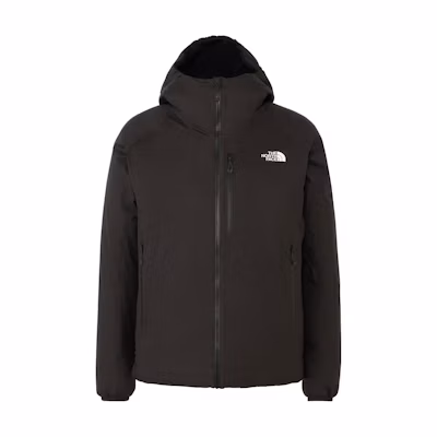 TNF Black Waterproof Logo Hoodie Puffer Jacket. NP62311-K