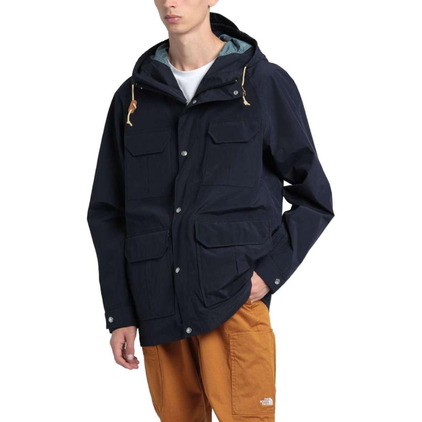 Shop ザ・ノース・フェイス ブルー 防水 フード付き 長袖 アウトドアコート NF0A55NF-TE3