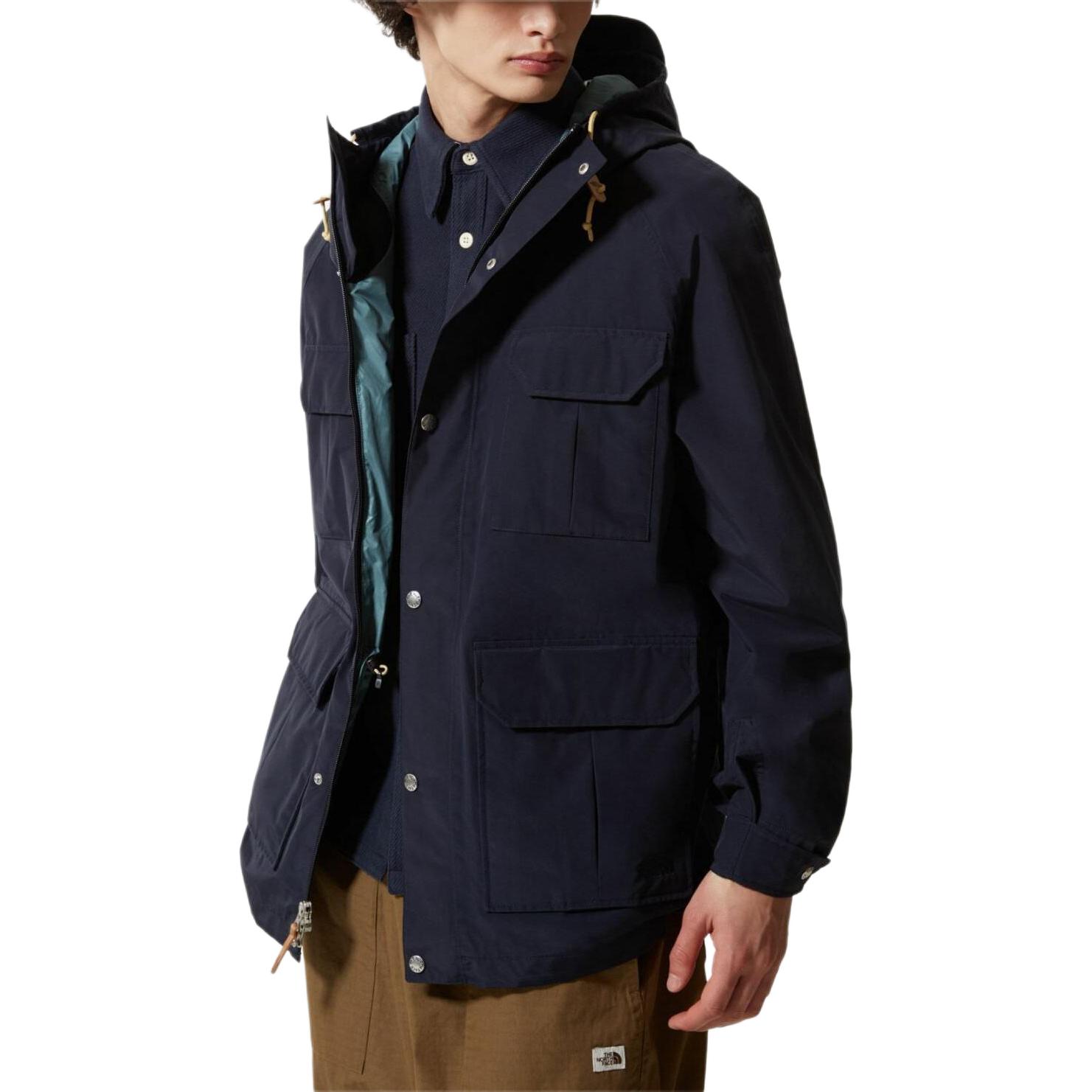 Sizing ザ・ノース・フェイス ブルー 防水 フード付き 長袖 アウトドアコート NF0A55NF-TE3